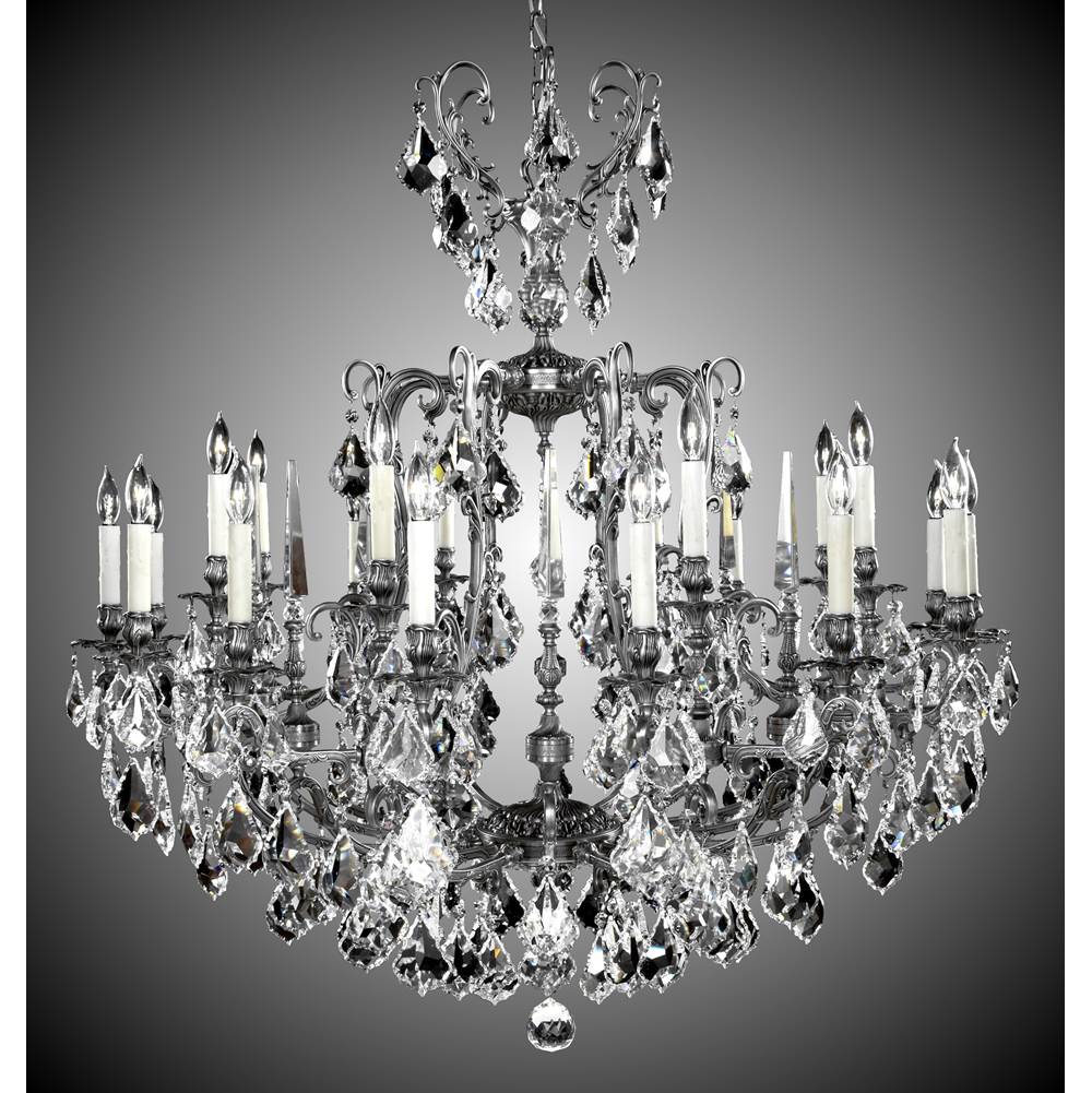American Brass And Crystal 16+8 Light Parisian Chandelier
