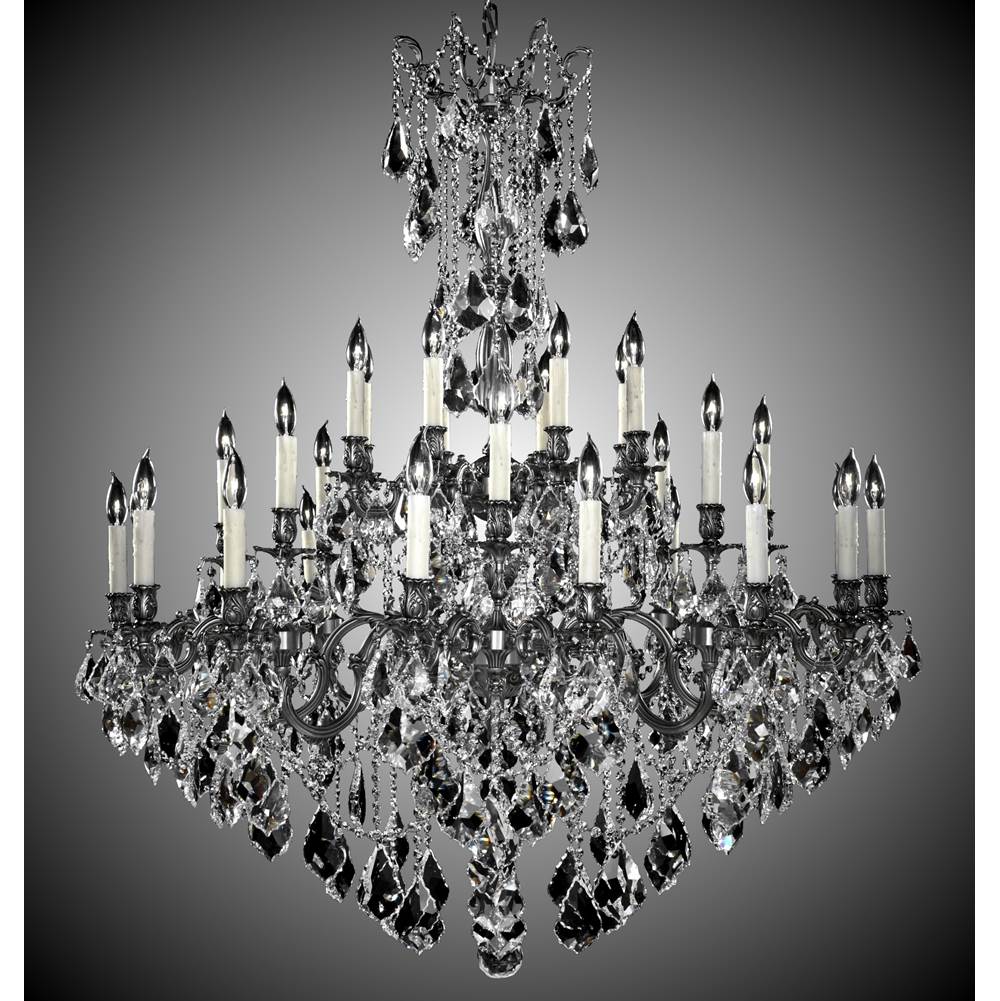 American Brass And Crystal 32 Light Elise Chandelier