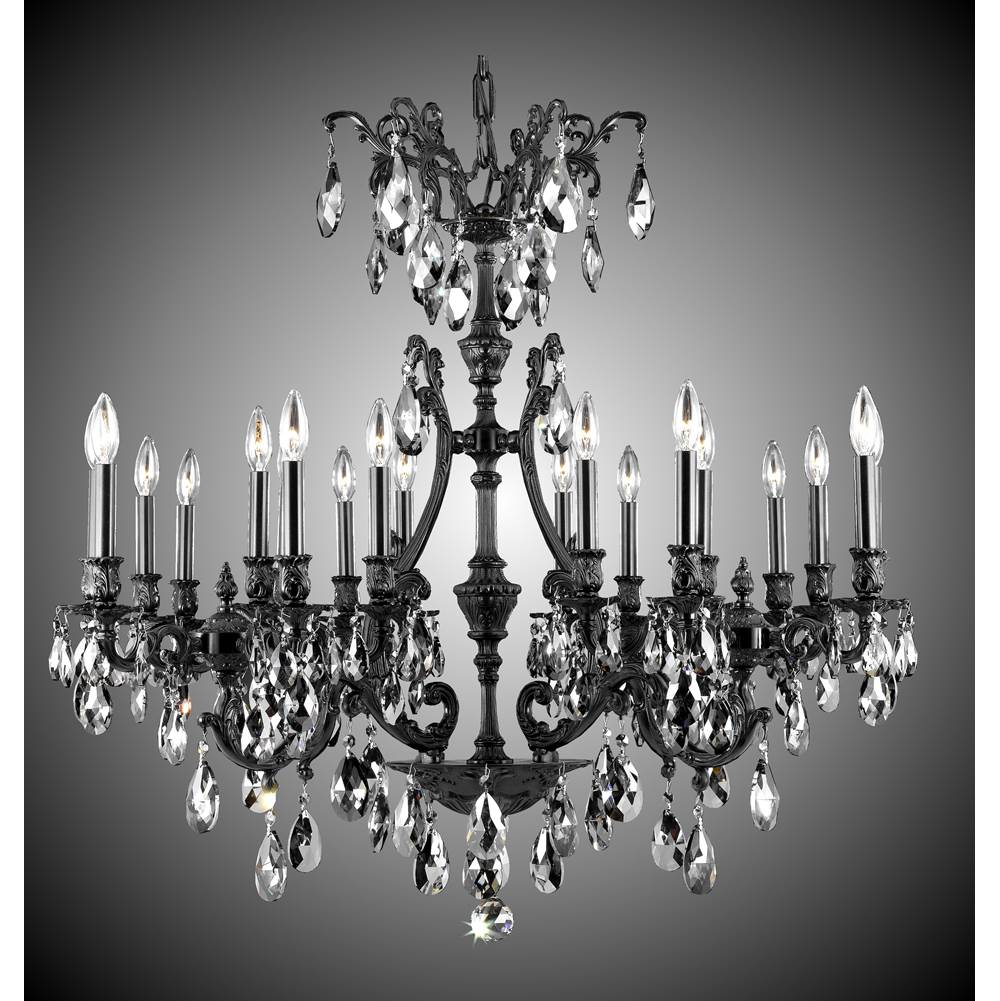 American Brass And Crystal 20 Light 4 Arm Chateau Chandelier