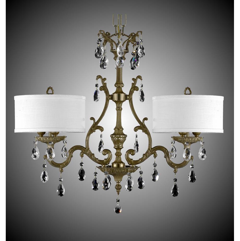 American Brass And Crystal 6 Light Chateau Island Light