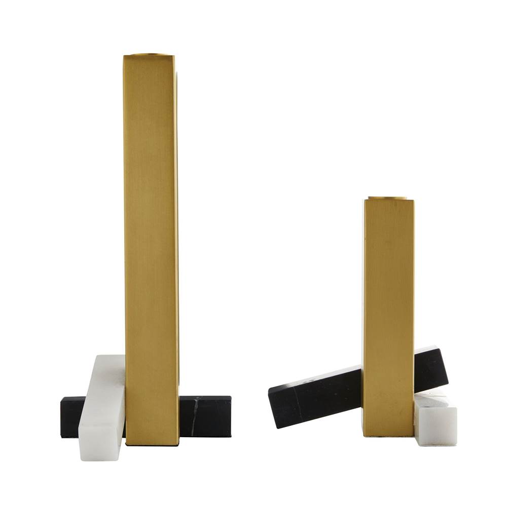 Arteriors Home Antique Brass/White Marble/Black Marble