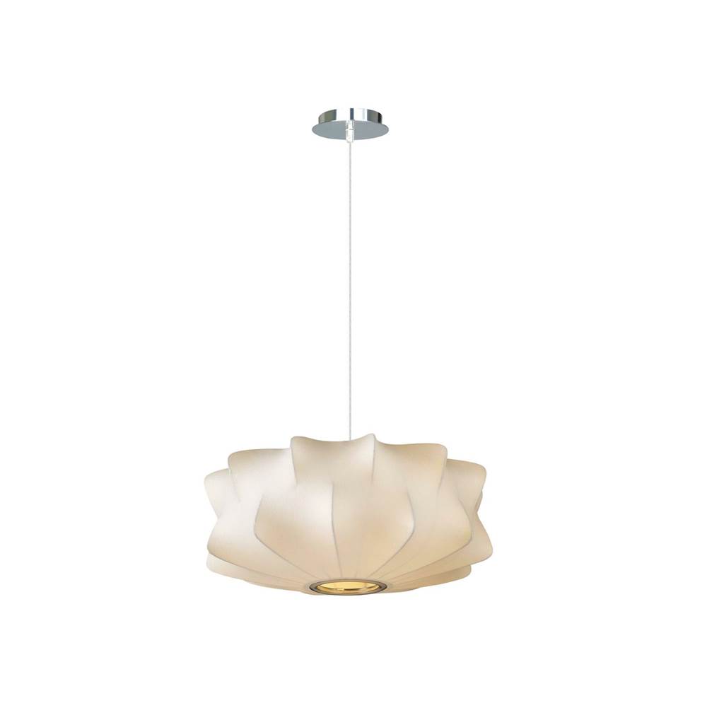 Avenue Lighting Melrose Pl. Collection White Fabric Pendant Like Hanging Fixture