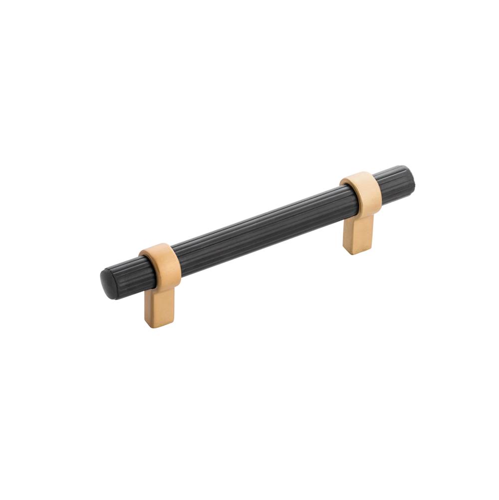 Belwith Keeler Sinclaire Collection Pull 3-3/4 Inch (96mm) Center to Center Matte Black and Brushed Golden Brass Finish