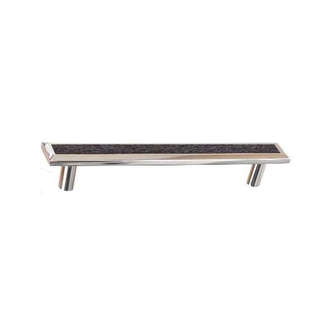 Colonial Bronze Leather Accented Rectangular, Beveled Appliance Pull, Door Pull, Shower Door Pull With Straight Posts, Distressed Oil Rubbed Bronze x Sulky Antique White Leather