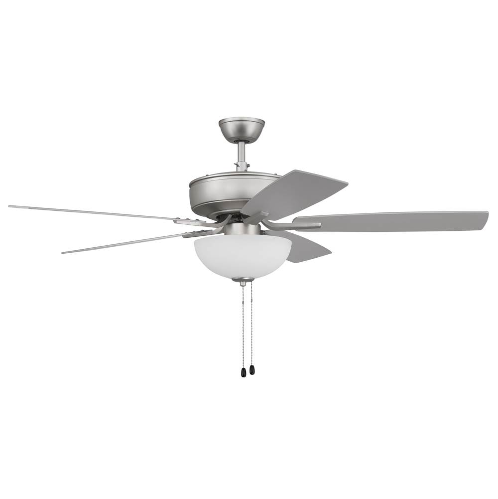 Craftmade 52'' Pro Plus Fan with White Bowl Light Kit and Blades