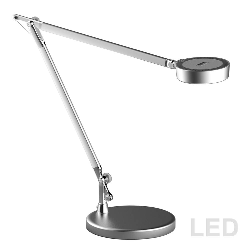 Dainolite 4.8W Adjustable Table Lamp, Silver Finish