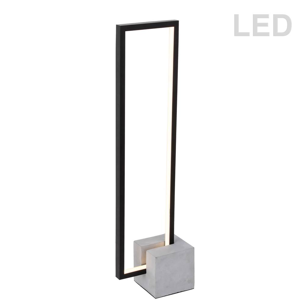 Dainolite 21.6W Table Lamp Black w/ Concrete Base