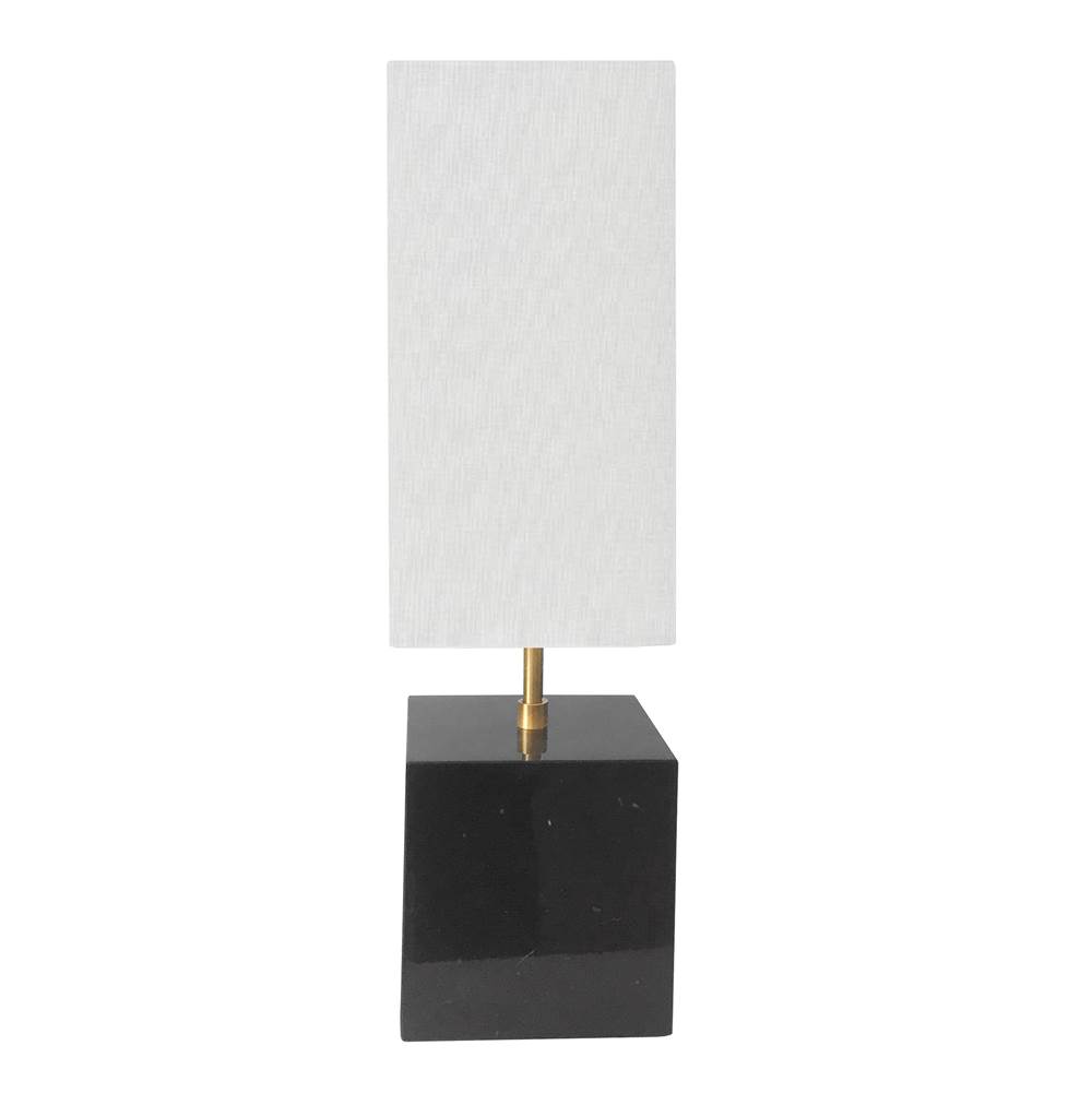 Dainolite 1LT Incandescent table lamp BK/AGB, White Shade