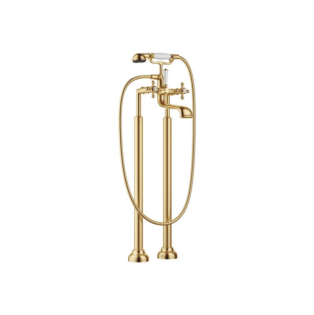 Dornbracht Madison Two-Hole Tub Mixer For Freestanding Installation With Hand Shower Set In Brushed Durabrass
