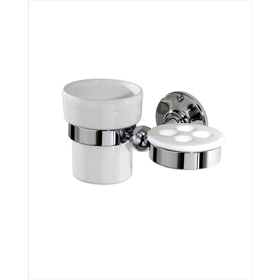 Devon & Devon Toothbrush And Cup Holder With Ceramic Cup