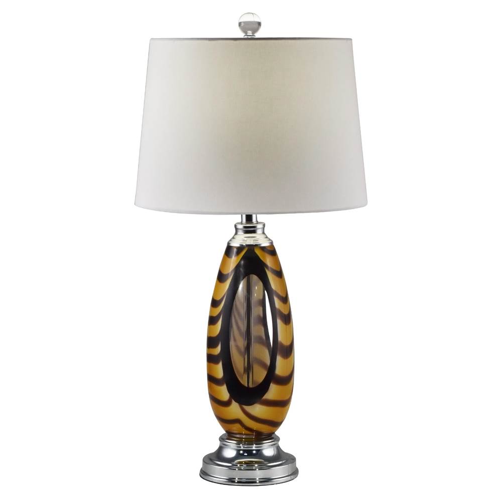 Dale Tiffany Bengal Tiger Art Glass Table Lamp