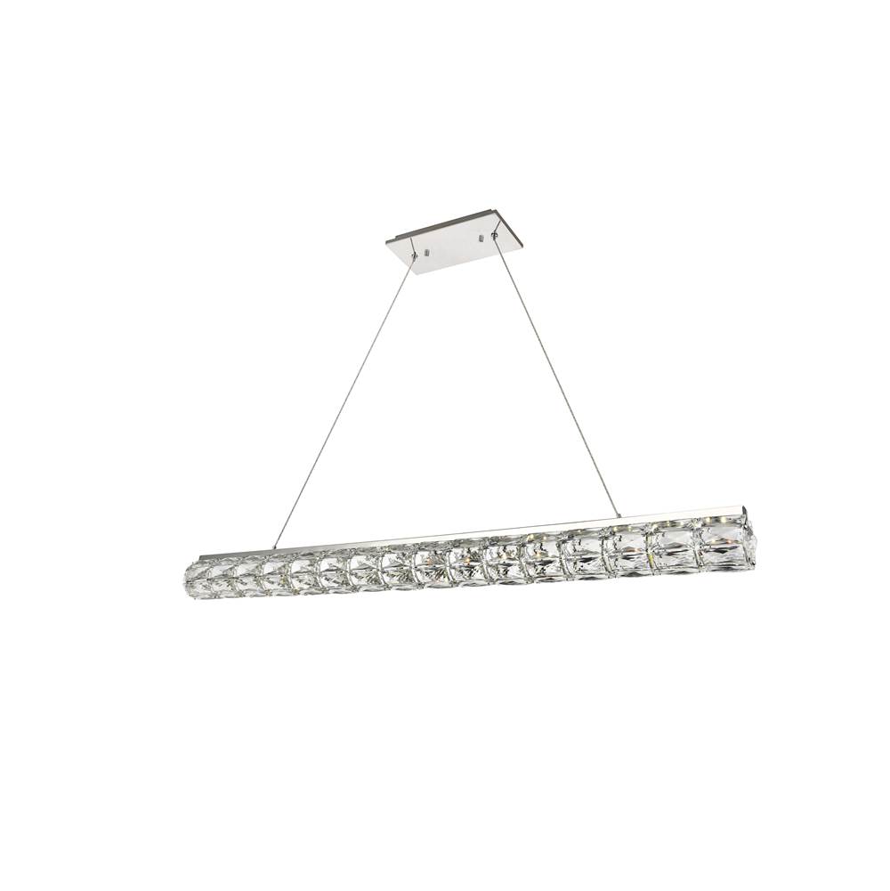 Elegant Lighting Valetta Integrated LED Chip Light Chrome Chandelier Clear Royal Cut Crystal