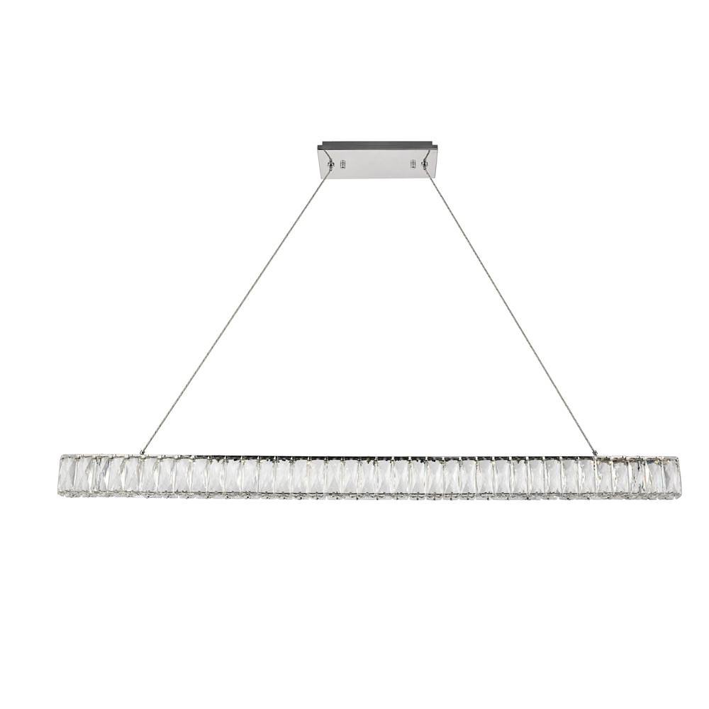 Elegant Lighting Monroe Integrated LED Chip Light Chrome Chandelier Clear Royal Cut Crystal