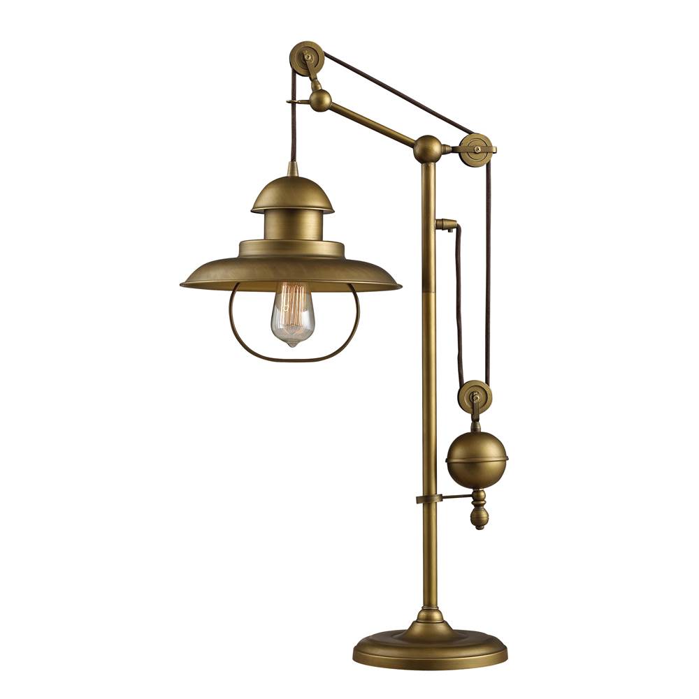 Elk Home Farmhouse 32'' High 1-Light Desk Lamp - Antique Brass