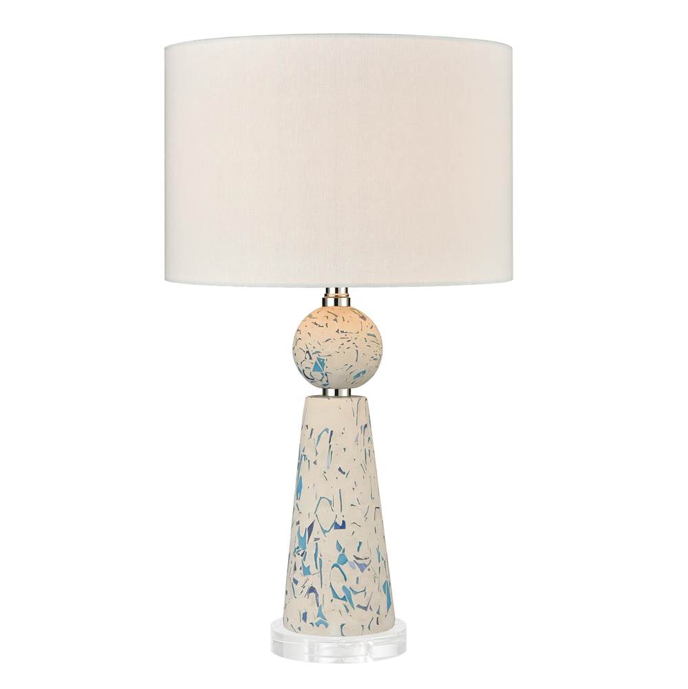 Elk Home Libertine Table Lamp in White and Blue
