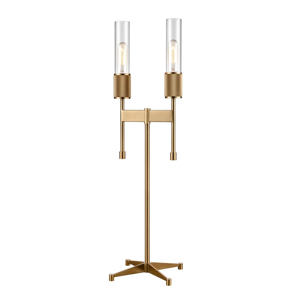 Elk Home Beaconsfield 32'' High 2-Light Desk Lamp - Aged Brass