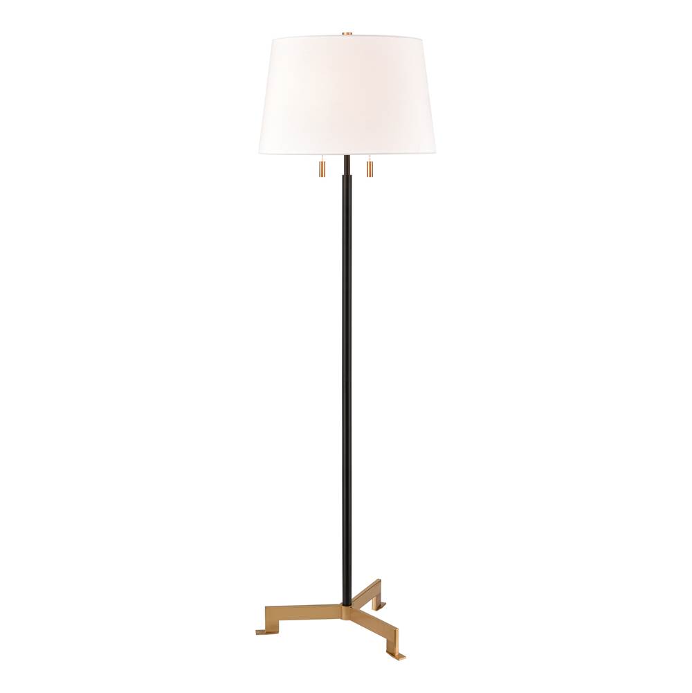 Elk Home Hodges 62'' High 2-Light Floor Lamp - Matte Black - Includes LED Bulb