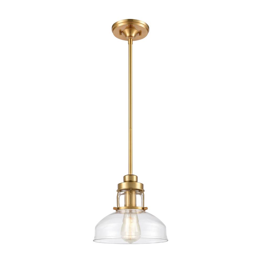 Elk Lighting Manhattan Boutique 9'' Wide 1-Light Mini Pendant - Brushed Brass