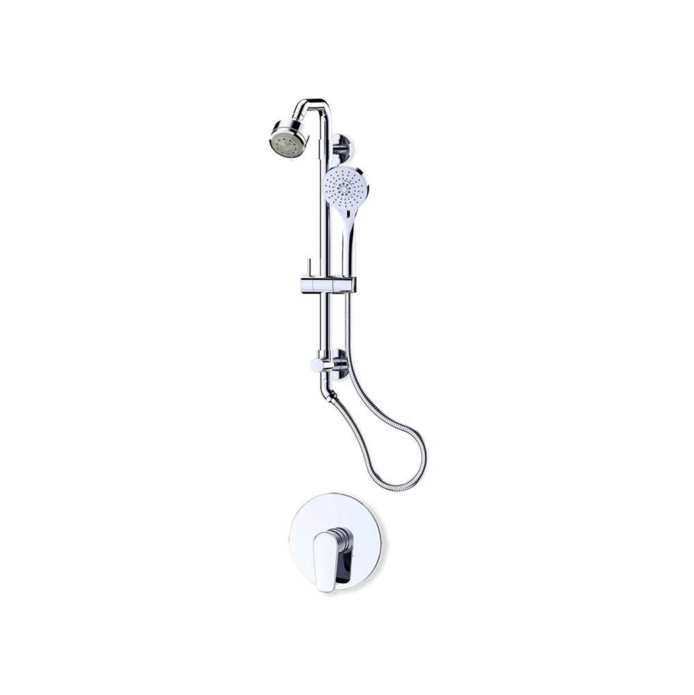Fluid fluid Utopia 5 Function shower & Hand Shower Trim Kit (18'' + TALL) - Chrome