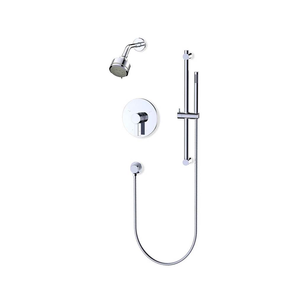 Fluid fluid Citi 5 function Shoewr Head & Hand shower Trim Kit with Slide Bar, (Single Handle) - BN