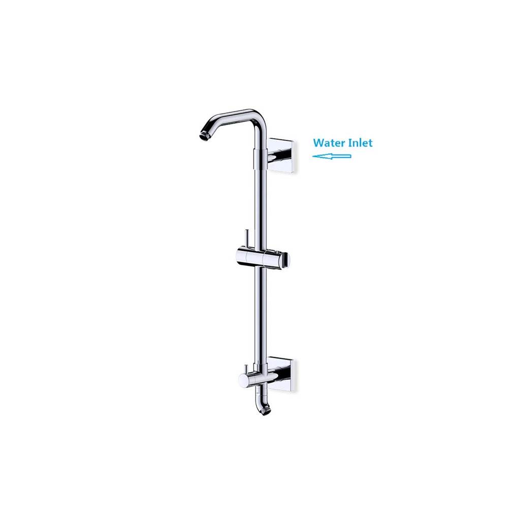 Fluid fluid'' Switch Bar with 8'' Standard Arm, (Square Escutcheons)-Brushed Nickel