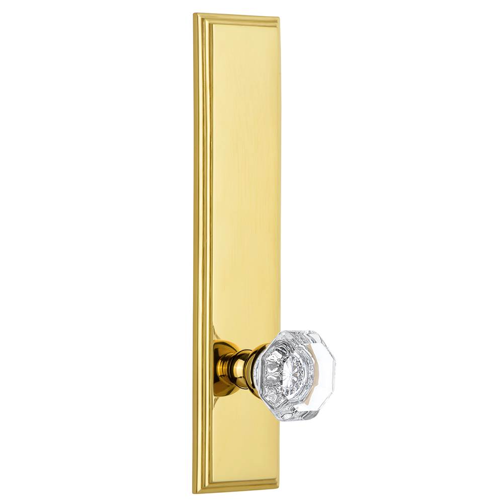 Right-Handed Grandeur 803750 Hardware Carre Tall Plate Privacy with Chambord Knob in Polished Nickel Backset Size-2.375