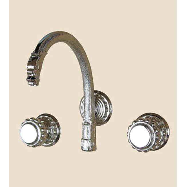 Herbeau ''Pompadour'' Wall Mounted 3-Hole Set without Waste in Polished Chrome