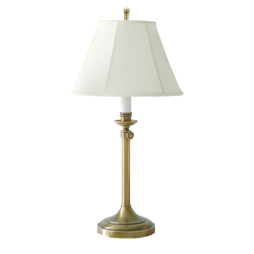 House Of Troy Club Adjustable Antique Brass Table Lamp