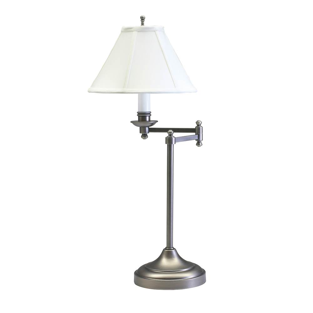 House Of Troy Club 25'' Antique Silver Table Lamp with swing arm