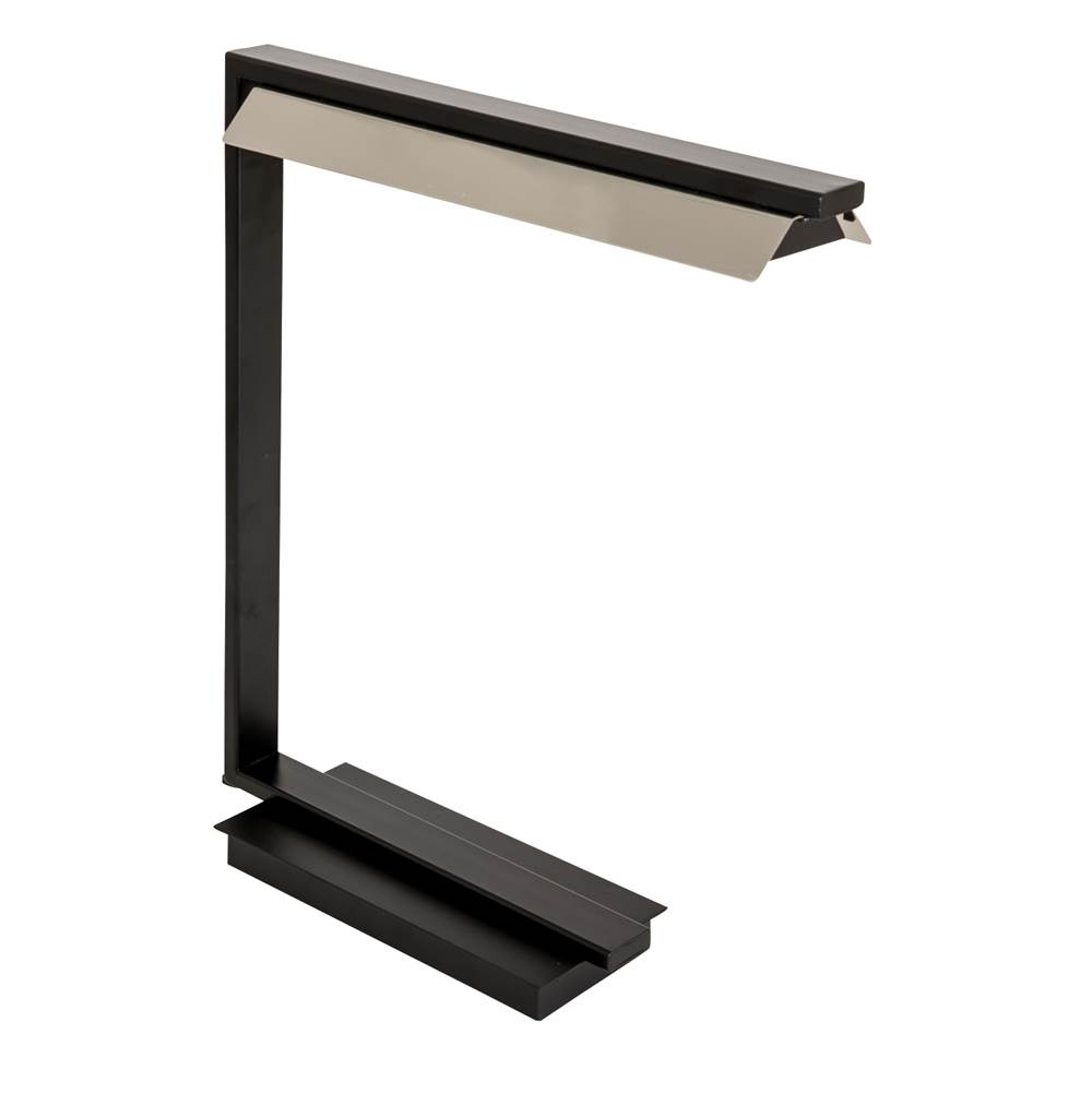 House Of Troy 19'' Jay LED Table Lamp in Black with Polished Nickel