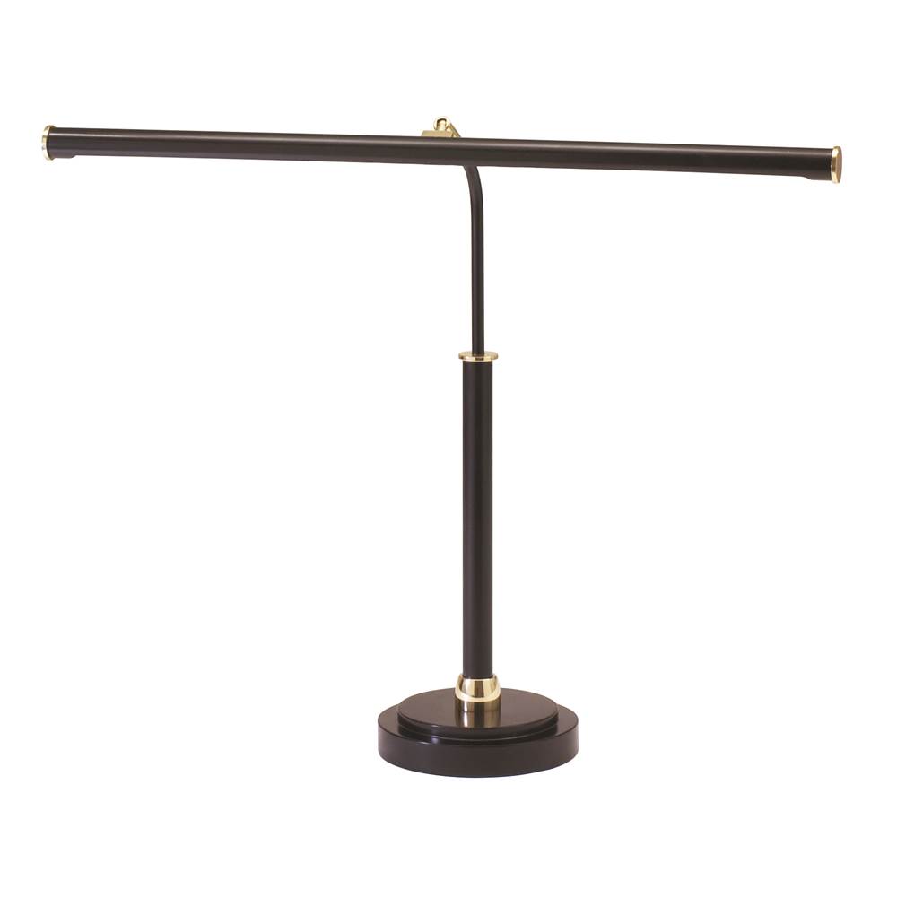 House Of Troy LED Piano Lamp Black with Brass Accents