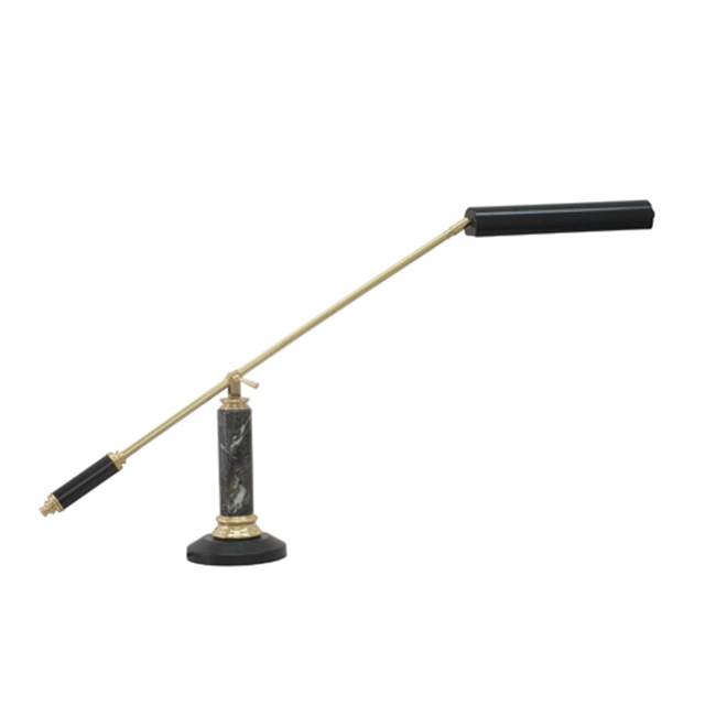 House Of Troy Counter Balance Polished Brass and Black Marble LED Piano/Desk Lamp