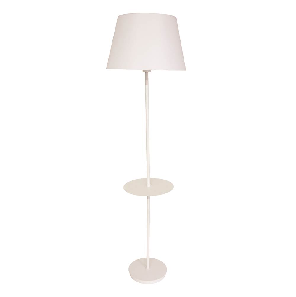 House Of Troy Vernon 3-bulb Floor Lamp with Table in White