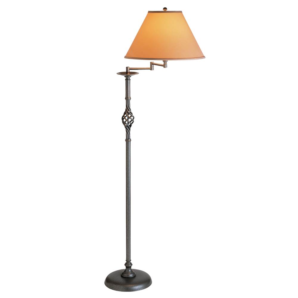 Hubbardton Forge Twist Basket Swing Arm Floor Lamp, 242160-SKT-20-SA1655