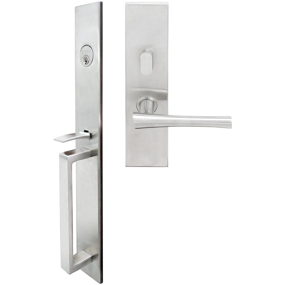 INOX BW Handleset MT Mortise 214 Champagne Entry 2-3/4''  32D LH