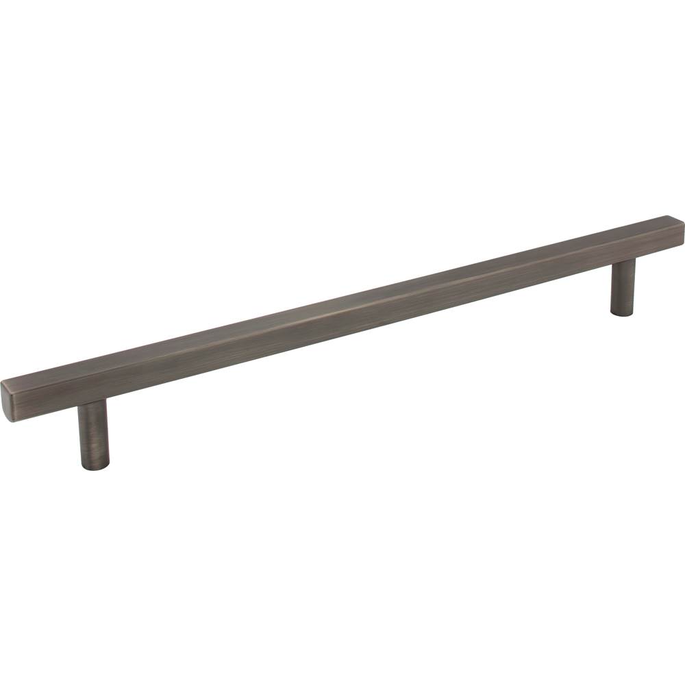 Jeffrey Alexander 12'' Center-to-Center Brushed Pewter Square Dominique Appliance Handle