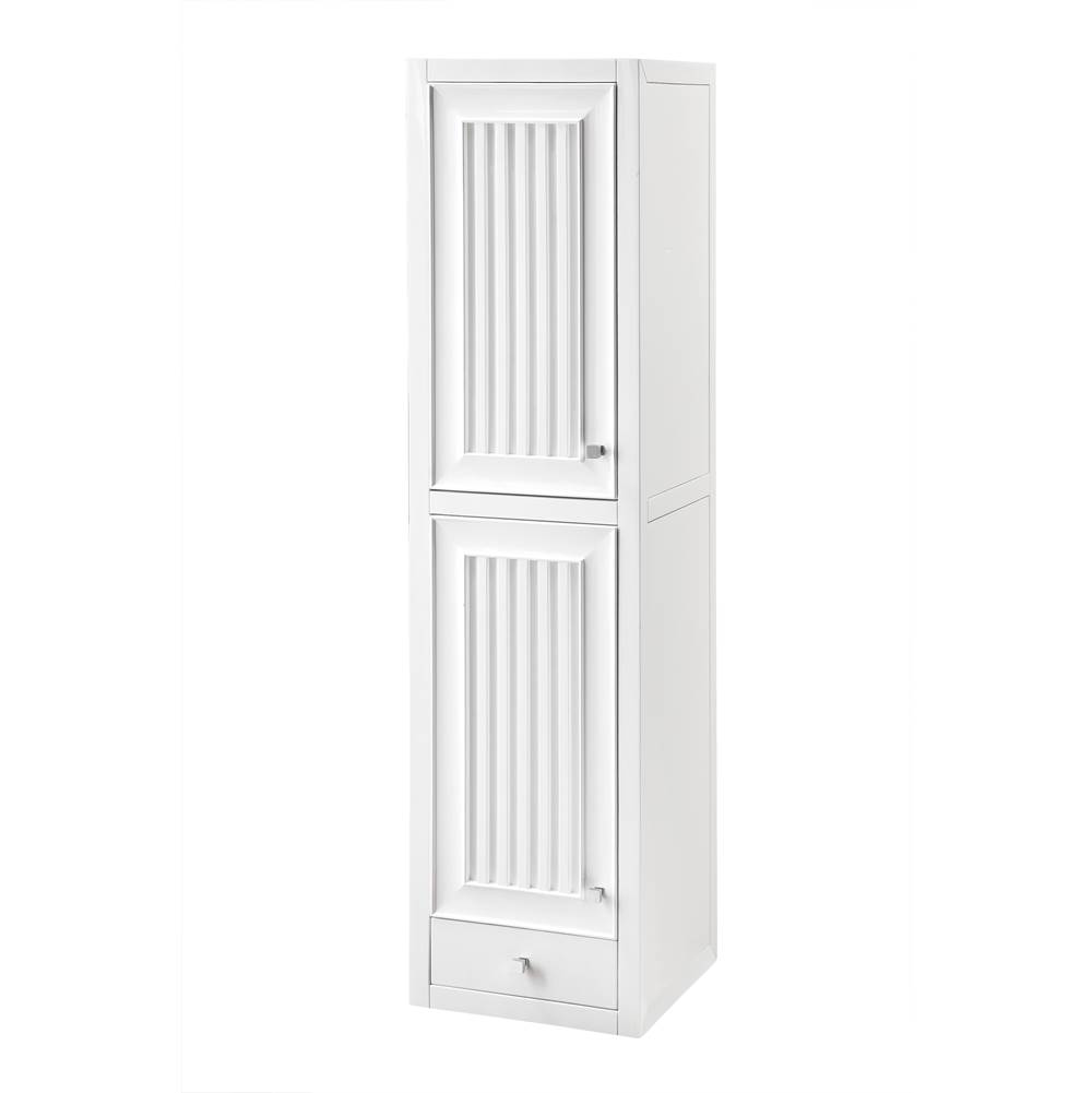 James Martin Vanities Athens 15'' Tower Hutch - Left, Glossy White