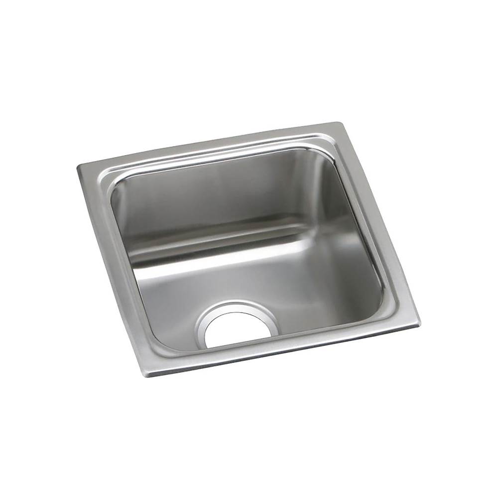 Just Manufacturing Stainless Steel 13'' x 13'' x 7-5/8'' No Faucet Ledge Single Bowl Drop-in Sink