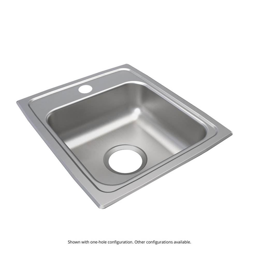 Just Manufacturing Stainless Steel 15'' x 17-1/2'' x 6-1/2'' 1-Hole Single Bowl Drop-in ADA Sink