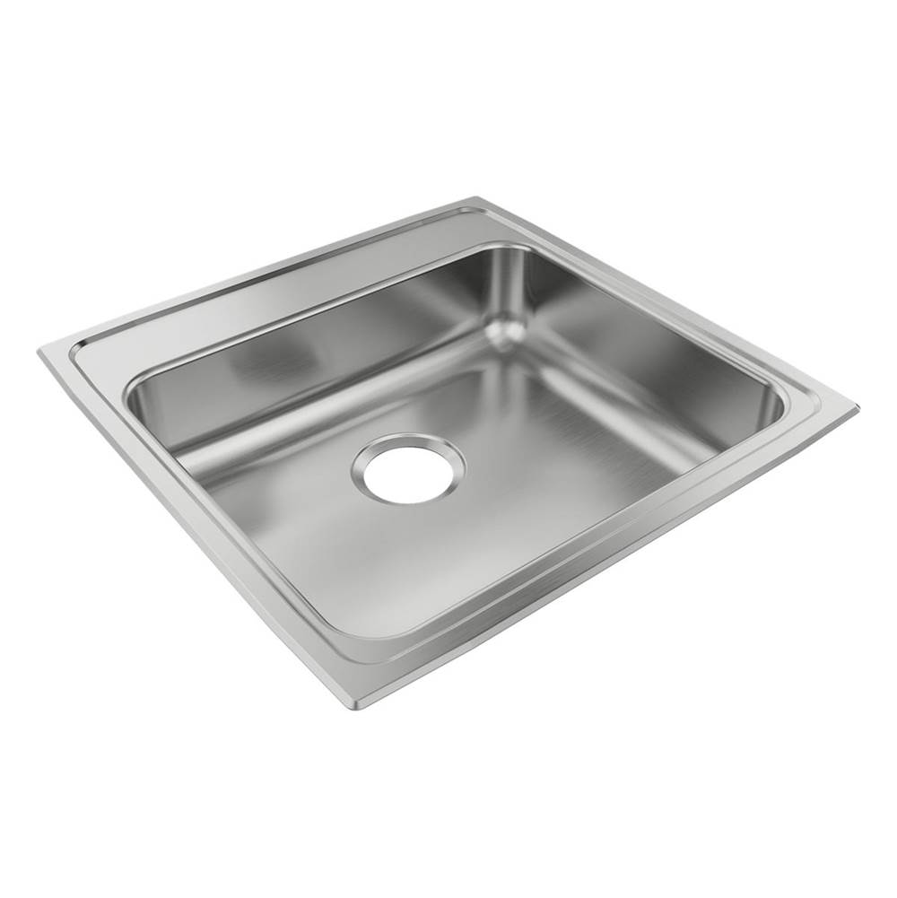 Just Manufacturing Stainless Steel 21'' x 22'' x 6''  3-Hole Single Bowl Drop-in ADA Sink