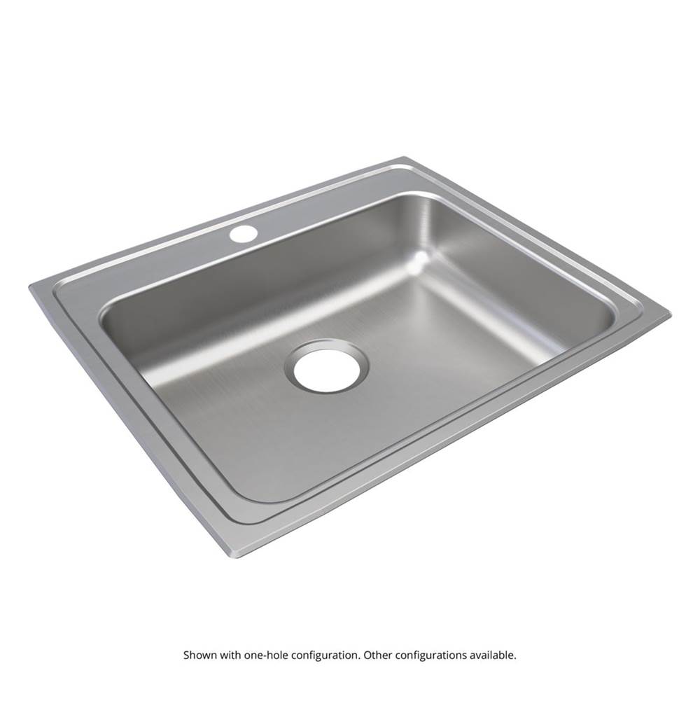 Just Manufacturing Stainless Steel 25'' x 21-1/4'' x 6-1/2'' 4-Hole Single Bowl Drop-in ADA Sink