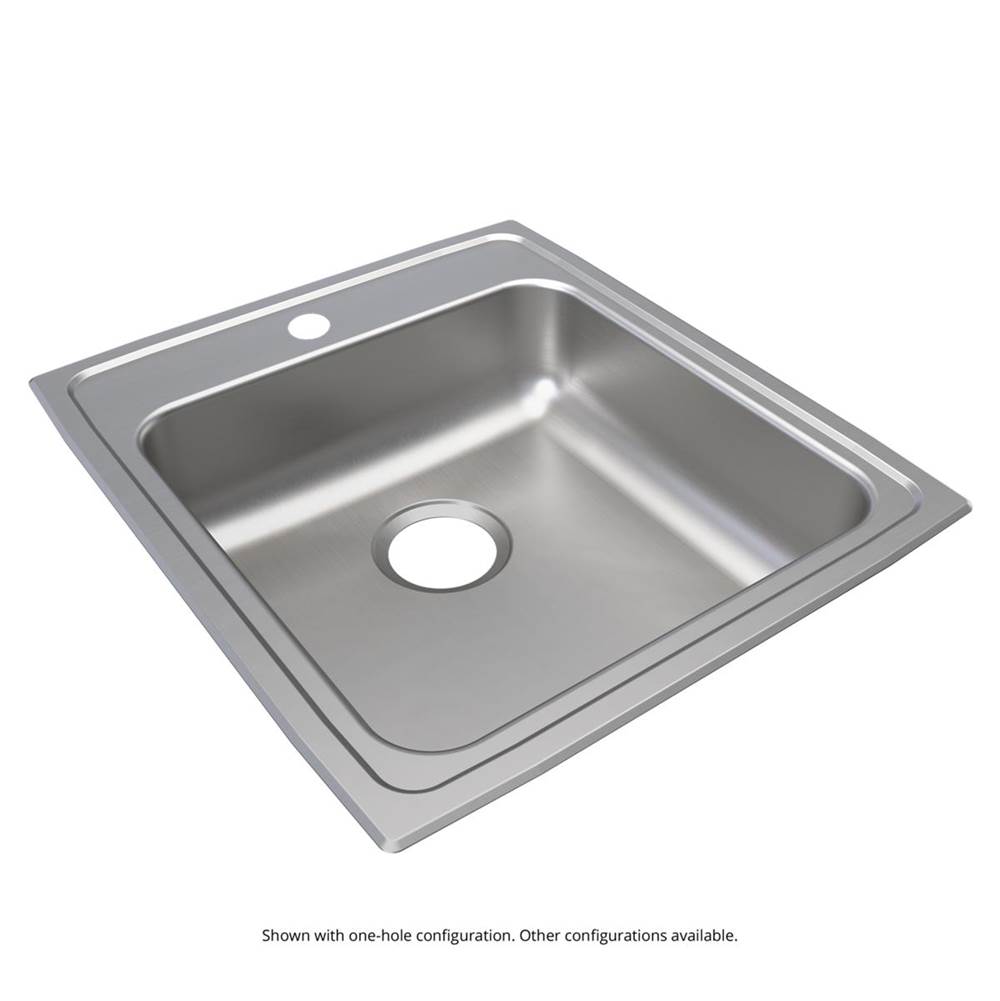 Just Manufacturing Stainless Steel 19-1/2'' x 22'' x 5-1/2'' 3-Hole Single Bowl Drop-in ADA Sink