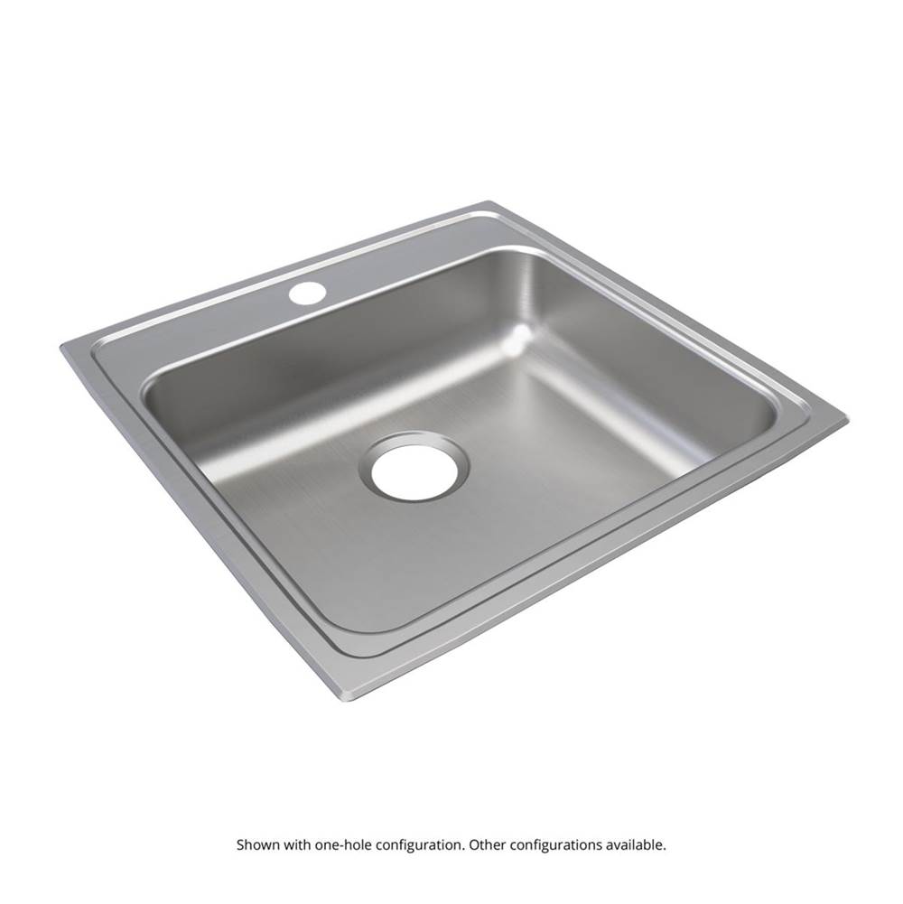 Just Manufacturing Stainless Steel 22'' x 22'' x 6-1/2'' 3-Hole Single Bowl Drop-in ADA Sink