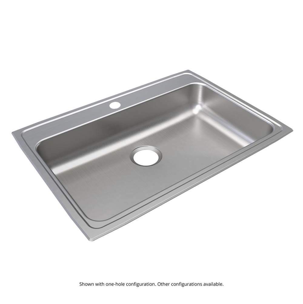 Just Manufacturing Stainless Steel 31'' x 22'' x 6-1/2'' 0-Hole Single Bowl Drop-in ADA Sink