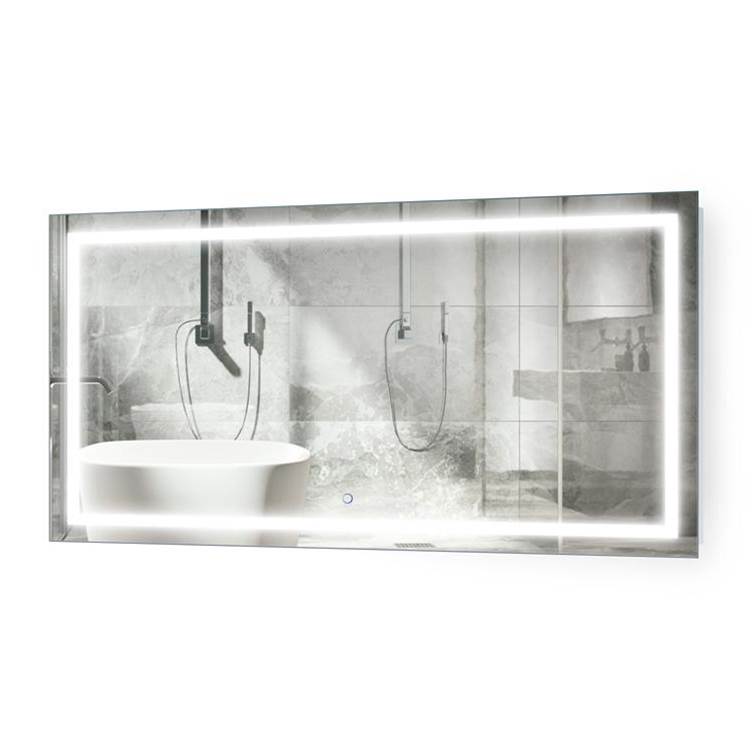 Krugg Large 54'' X 24'' LED Bathroom Mirror w/ Dimmer and Defogger, Lighted Vanity Mirror