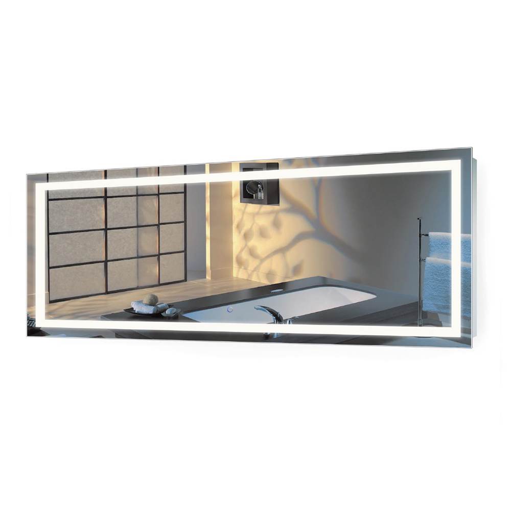 Krugg Icon 84'' X 30'' LED Bathroom Mirror w/ Dimmer and Defogger, Large Lighted Vanity Mirror