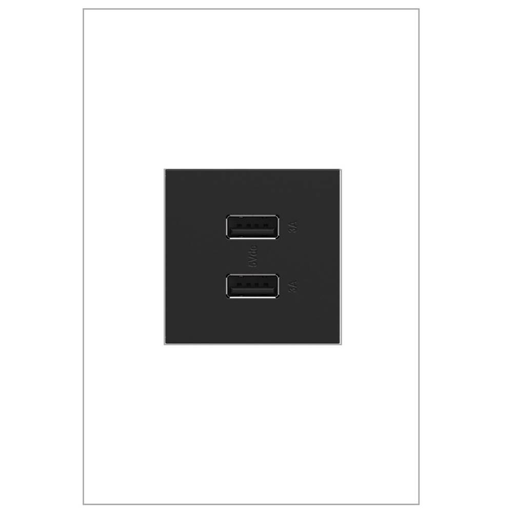 Legrand adorne Full-Size, A/A USB Outlet, Graphite