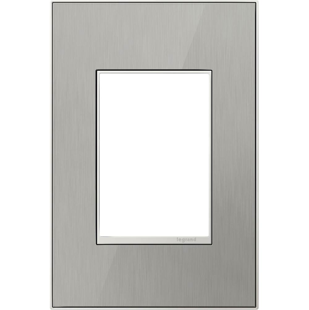 Legrand Brushed Stainless, 1-Gang + Wall Plate