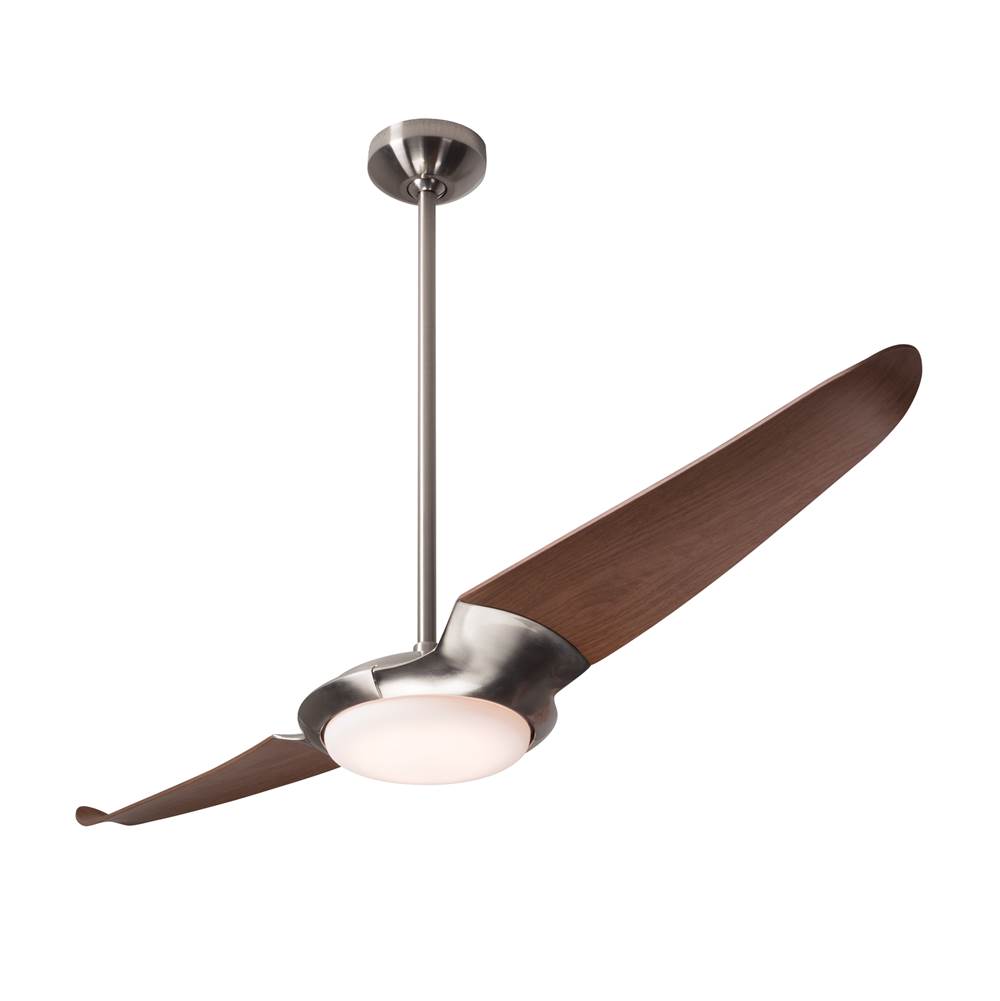 Modern Fan Company IC/Air (2 Blade ) Fan; Bright Nickel Finish; 56'' Mahogany Blades; 20W LED; Remote Control
