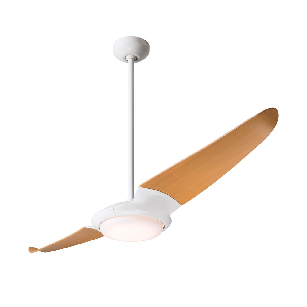 Modern Fan Company IC/Air (2 Blade ) Fan; Gloss White Finish; 56'' Maple Blades; 20W LED; Remote Control